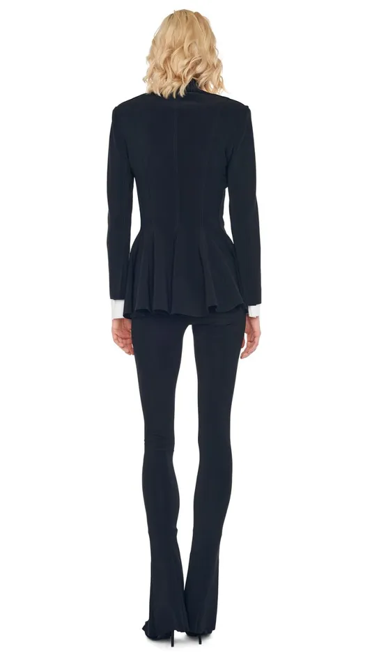 Norma Kamali Wardrobe SPAT LEGGING With SINGLE BREASTED PEPLUM JACKET 8211 Clothing Norma Kamali Wardrobe SPAT LEGGING With SINGLE BREASTED PEPLUM JACKET 8211 Clothing