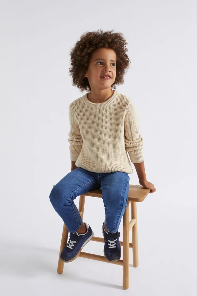 Occasion Boy Seed Heritage Waffle Knit Rich Cream
