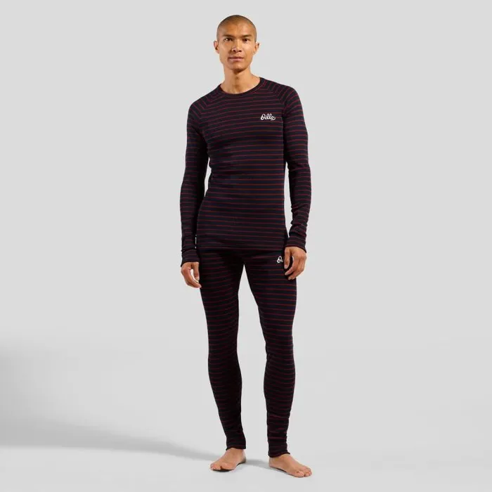 Odlo Base Layers The Active Warm Originals Base Layer Bottoms Dark Sapphire 8211 Sundried Tomato 8211 Men