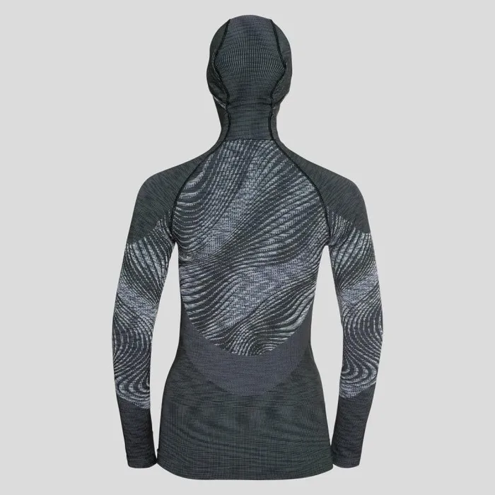Odlo Base Layers The Blackcomb Long Sleeve With Facemask Black 8211 Space Dye 8211 Women
