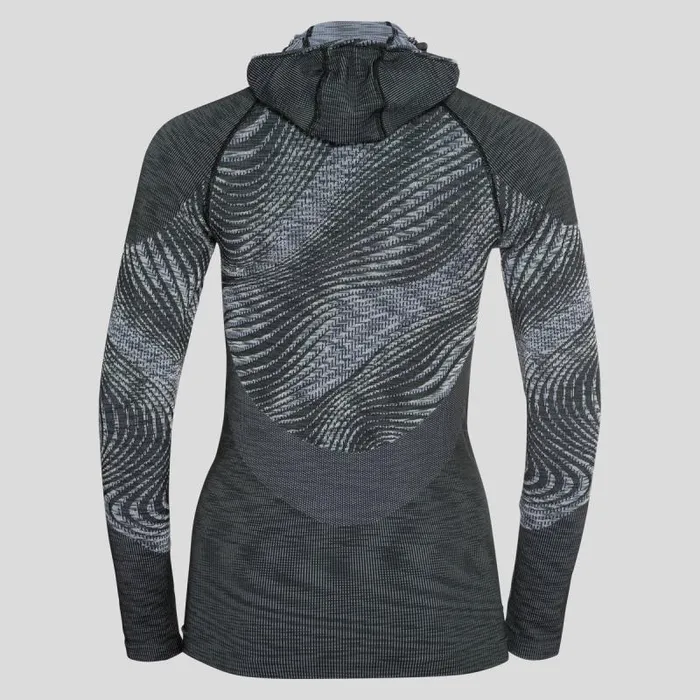 Odlo Base Layers The Blackcomb Long Sleeve With Facemask Black 8211 Space Dye 8211 Women
