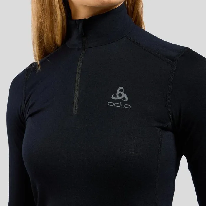 Odlo Base Layers The Natural Merino 200 Base Layer HalfZip Black 8211 Women