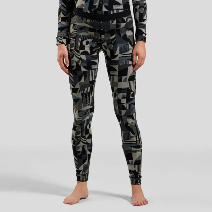 Odlo Base Layers The Natural Merino Warm Jacquard Base Layer Bottoms Provincial Blue 8211 Black 8211 Women Odlo Base Layers The Natural Merino Warm Jacquard Base Layer Bottoms Provincial Blue 8211 Black 8211 Women