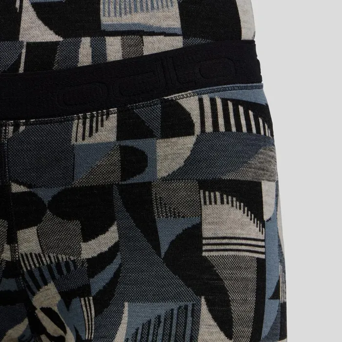 Odlo Base Layers The Natural Merino Warm Jacquard Base Layer Bottoms Provincial Blue 8211 Black 8211 Women