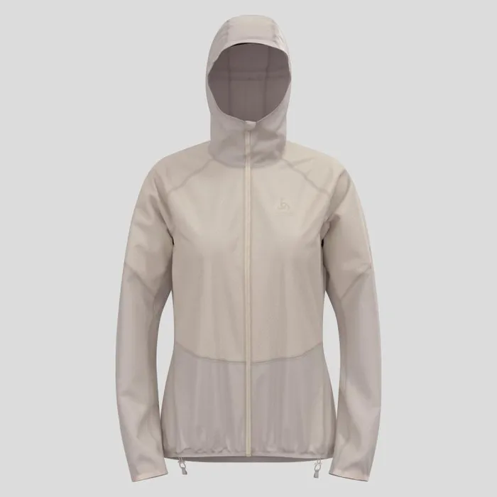 Odlo Jackets and Vests The Dual Dry Performance Knit Waterproof Insulated Running Jacket Silver Cloud 8211 Women