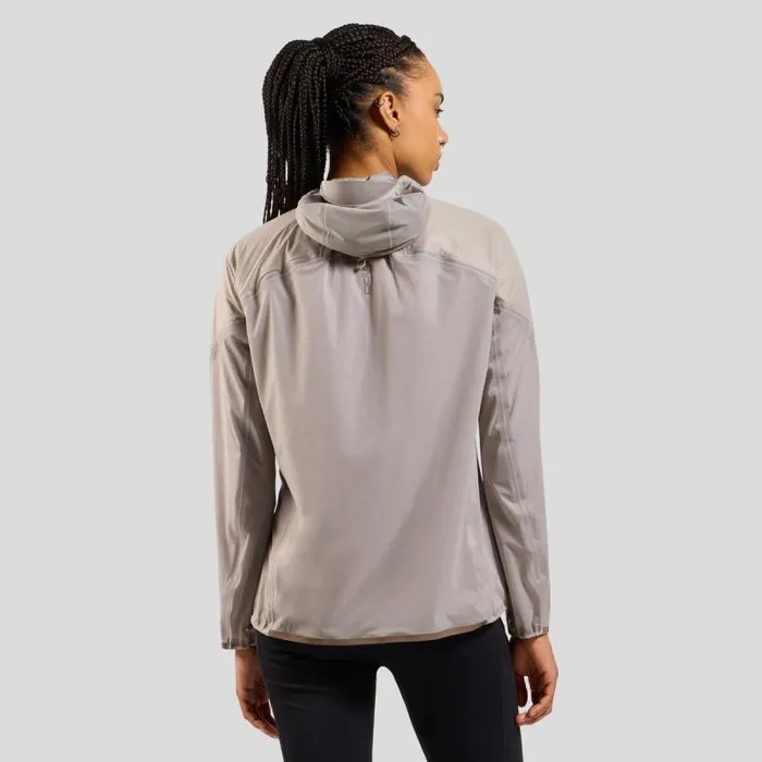Odlo Jackets and Vests The Dual Dry Performance Knit Waterproof Insulated Running Jacket Silver Cloud 8211 Women