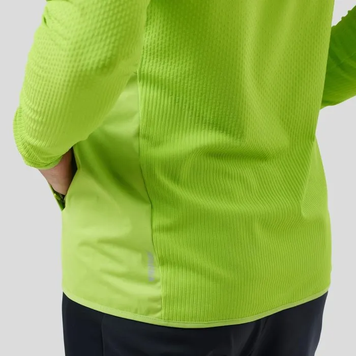 Odlo Jackets and Vests The Zeroweight Warm Hybrid Running Jacket Lime Green 8211 Black 8211 Men