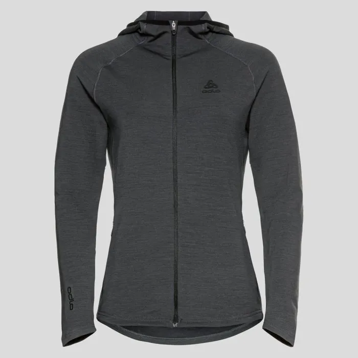 Odlo Mid Layers and Longsleeves The Ascent Performance Wool Warm Mid Layer Hooded Zip Odlo Graphite Grey 8211 Women Odlo Mid Layers and Longsleeves The Ascent Performance Wool Warm Mid Layer Hooded Zip Odlo Graphite Grey 8211 Women