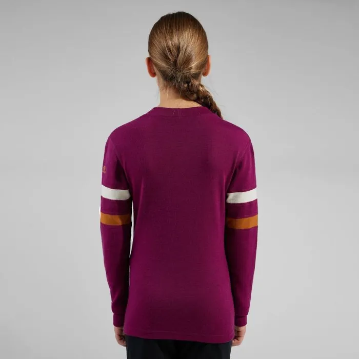 Odlo Mid Layers and Longsleeves The Espeland Merino 215 Mid Layer Amaranth 8211 Kids