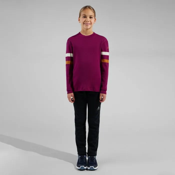 Odlo Mid Layers and Longsleeves The Espeland Merino 215 Mid Layer Amaranth 8211 Kids