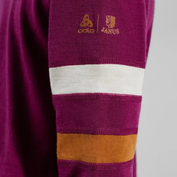 Odlo Mid Layers and Longsleeves The Espeland Merino 215 Mid Layer Amaranth 8211 Kids