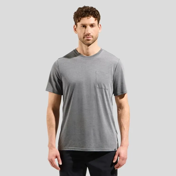 Odlo Tshirts and Polos The Essentials Natural TShirt Grey Melange 8211 Men
