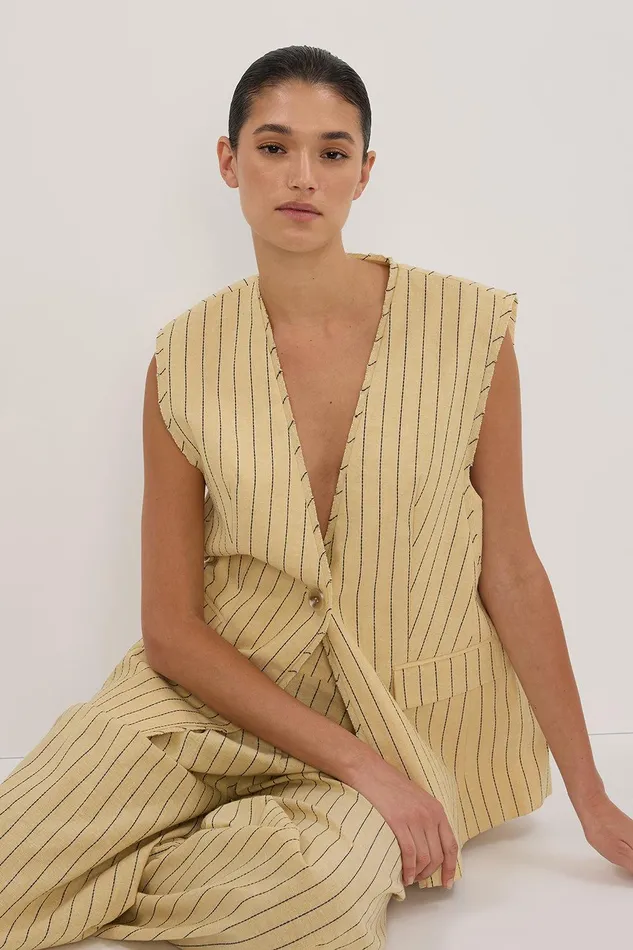 OLLIE DUNE STRIPE OVERSIZED VEST Women DISSH Vests