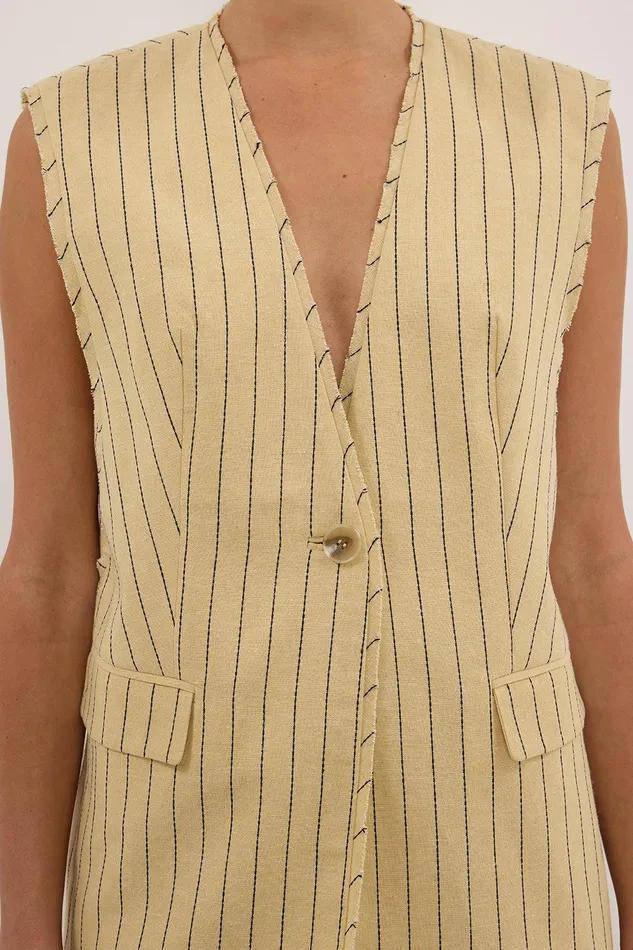 OLLIE DUNE STRIPE OVERSIZED VEST Women DISSH Vests