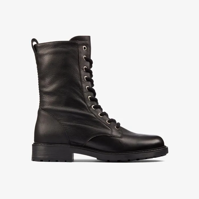 Orinoco 2 Style Black Leather Women Clarks Boots and Booties