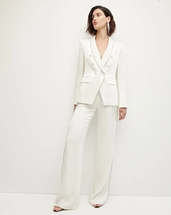 Pants Shop Veronica Beard Millicent Evening Pant Winter White