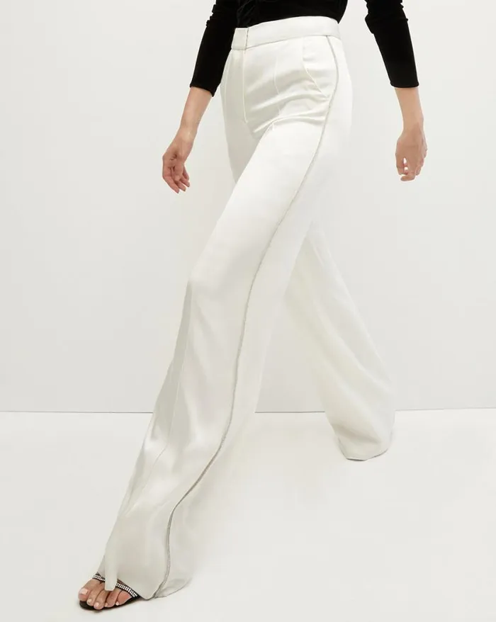 Pants Shop Veronica Beard Millicent Evening Pant Winter White