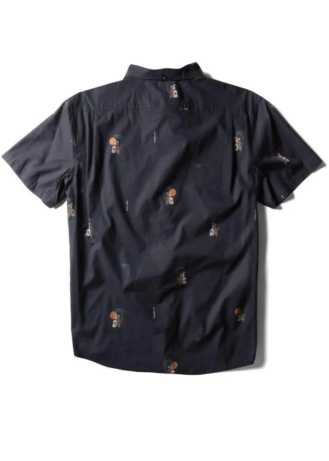 Parrodise Eco Ss Shirt Phantom Men Vissla Shirts and Flannels