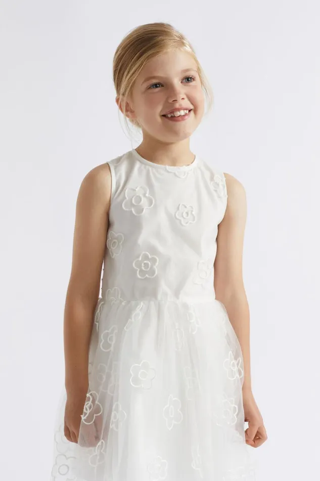 Party Girl Seed Heritage Daisy Embroidered Dress Canvas