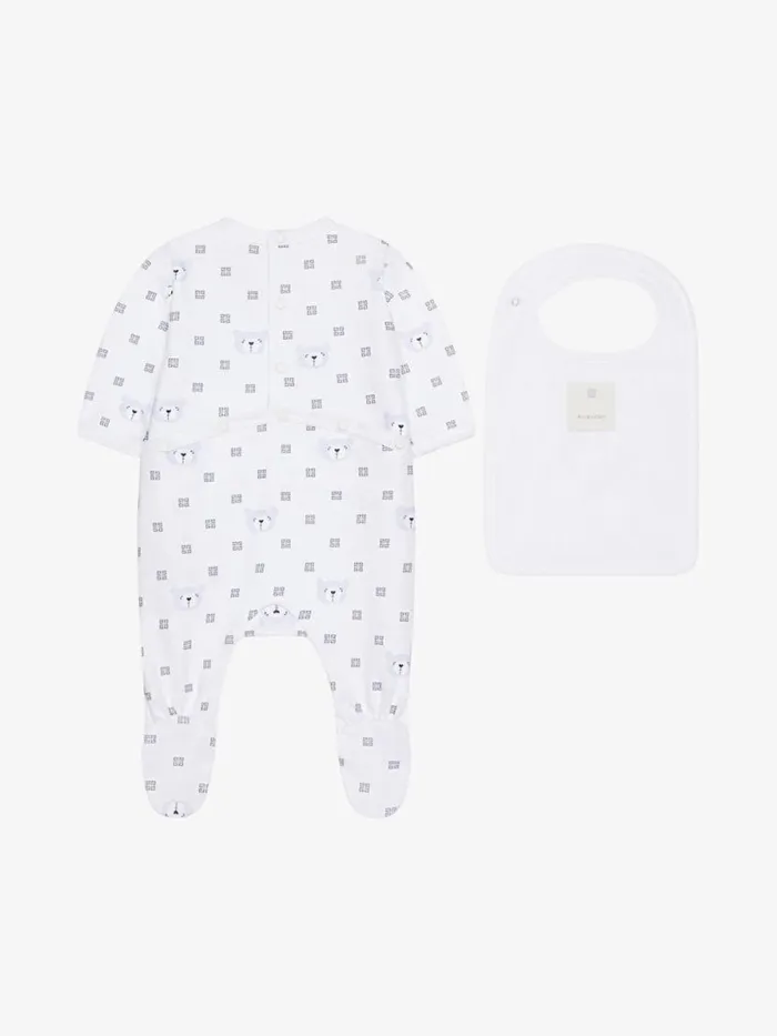 Pyjamas Bib And Case In 4g Cotton Gift Set White Kids Givenchy