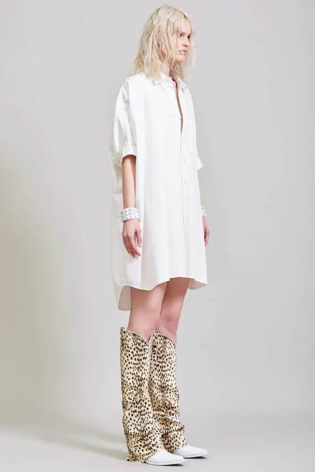 R13 Dresses Women Boxy Button Up Dress 8211 White R13 Dresses Women Boxy Button Up Dress 8211 White