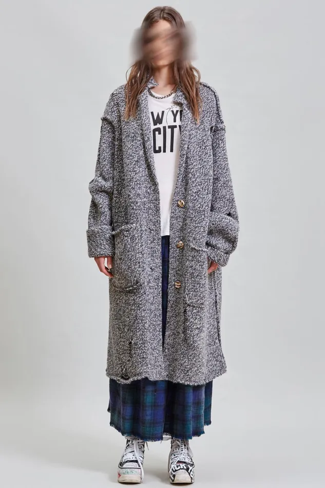 R13 Jackets and Coats Women Lapel Sweater Coat