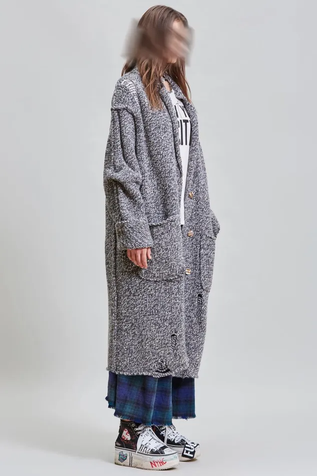 R13 Jackets and Coats Women Lapel Sweater Coat