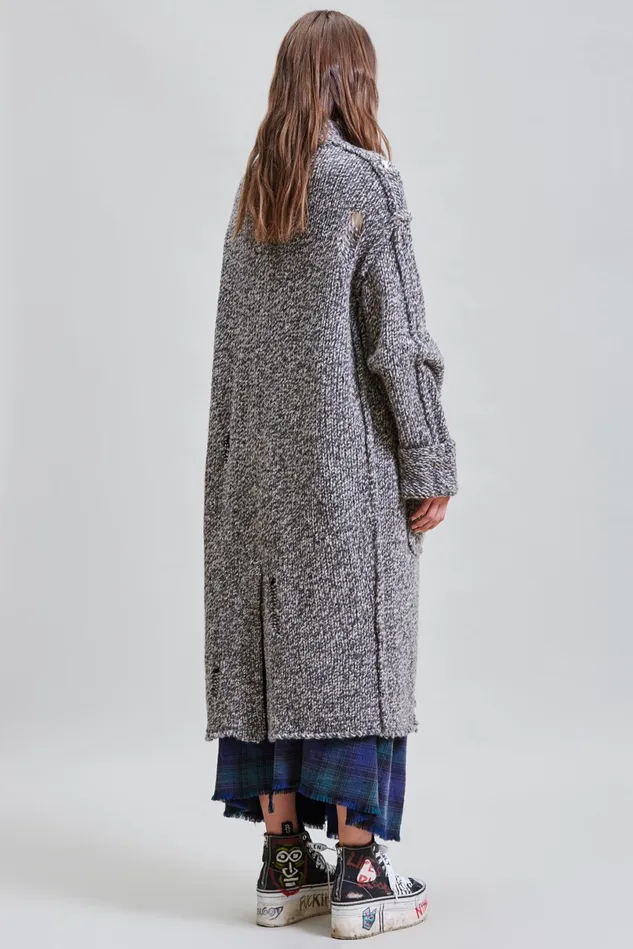 R13 Jackets and Coats Women Lapel Sweater Coat