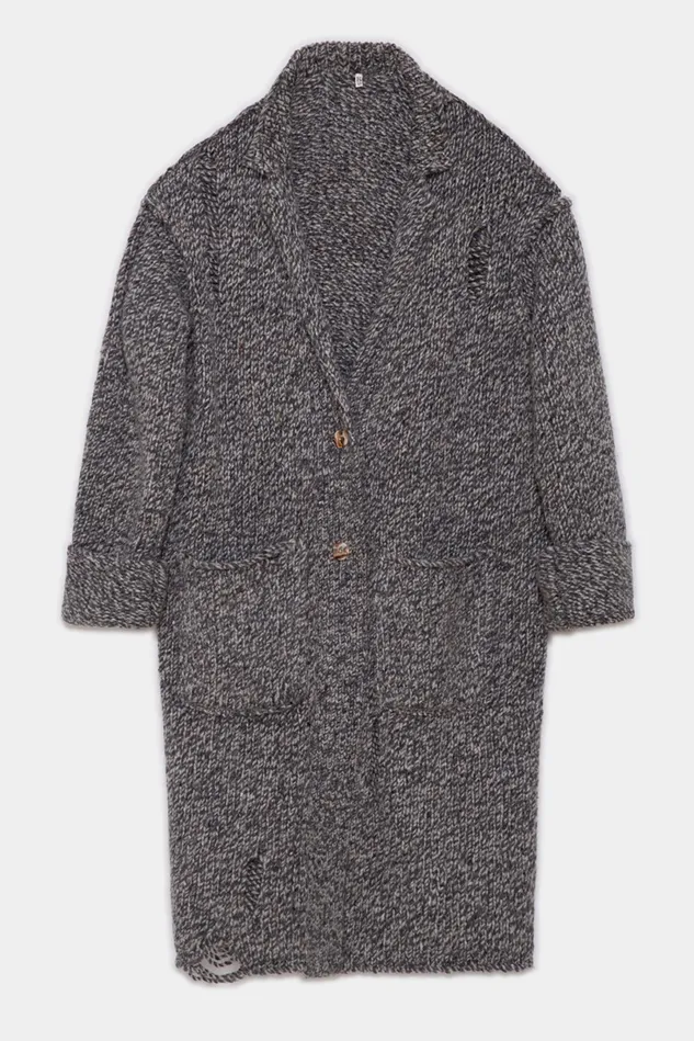 R13 Jackets and Coats Women Lapel Sweater Coat