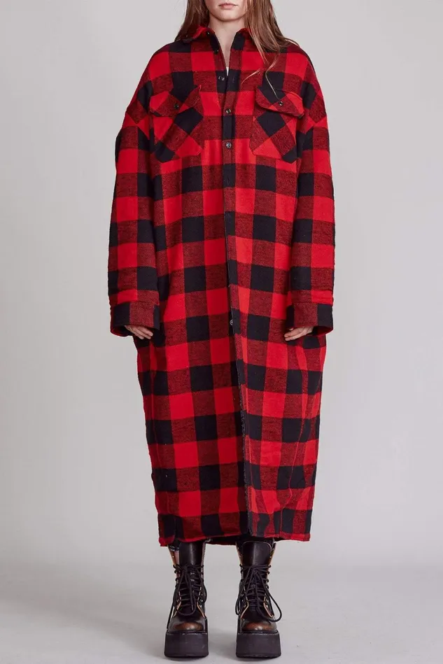 R13 Jackets and Coats Women Long Padded Overshirt R13 Jackets and Coats Women Long Padded Overshirt