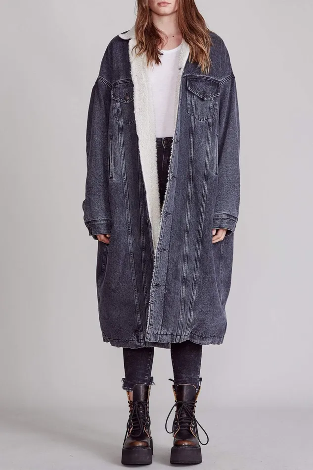 R13 Jackets and Coats Women Lyle Trucker Coat 8211 Stone Black R13 Jackets and Coats Women Lyle Trucker Coat 8211 Stone Black