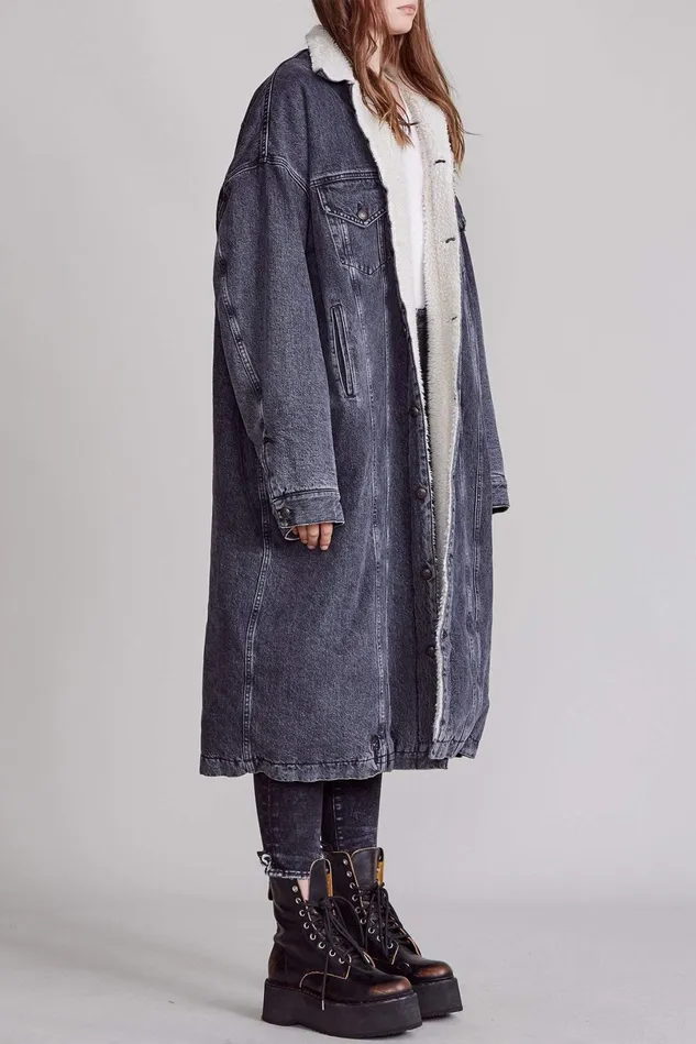 R13 Jackets and Coats Women Lyle Trucker Coat 8211 Stone Black R13 Jackets and Coats Women Lyle Trucker Coat 8211 Stone Black