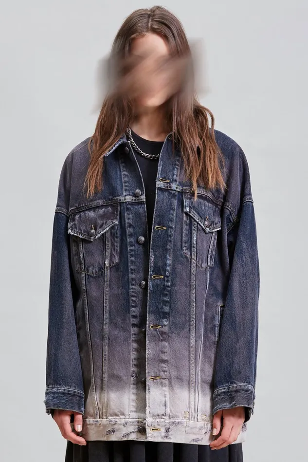 R13 Jackets and Coats Women Pat Oversized Trucker 8211 Faded Black