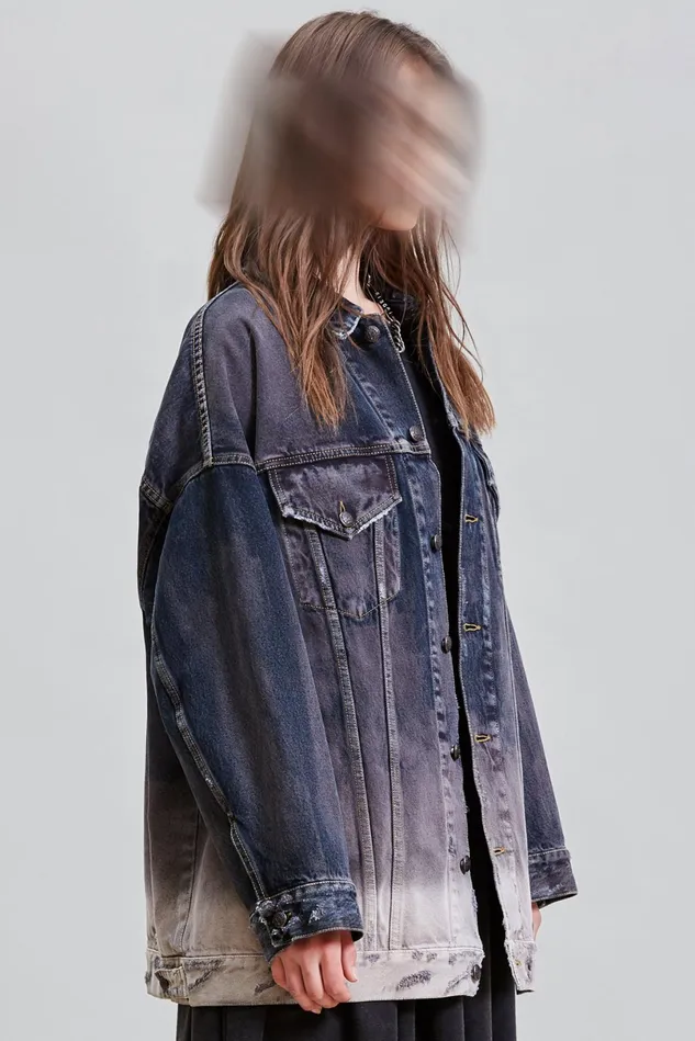 R13 Jackets and Coats Women Pat Oversized Trucker 8211 Faded Black