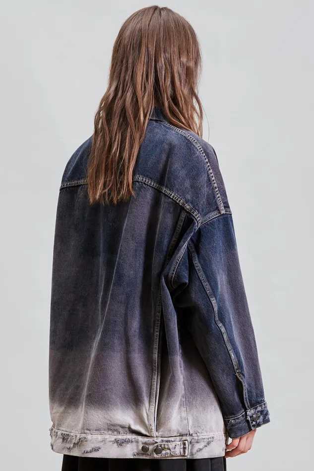 R13 Jackets and Coats Women Pat Oversized Trucker 8211 Faded Black