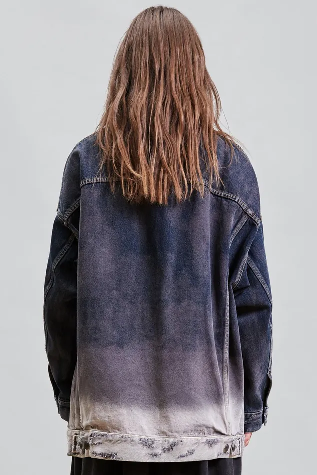 R13 Jackets and Coats Women Pat Oversized Trucker 8211 Faded Black