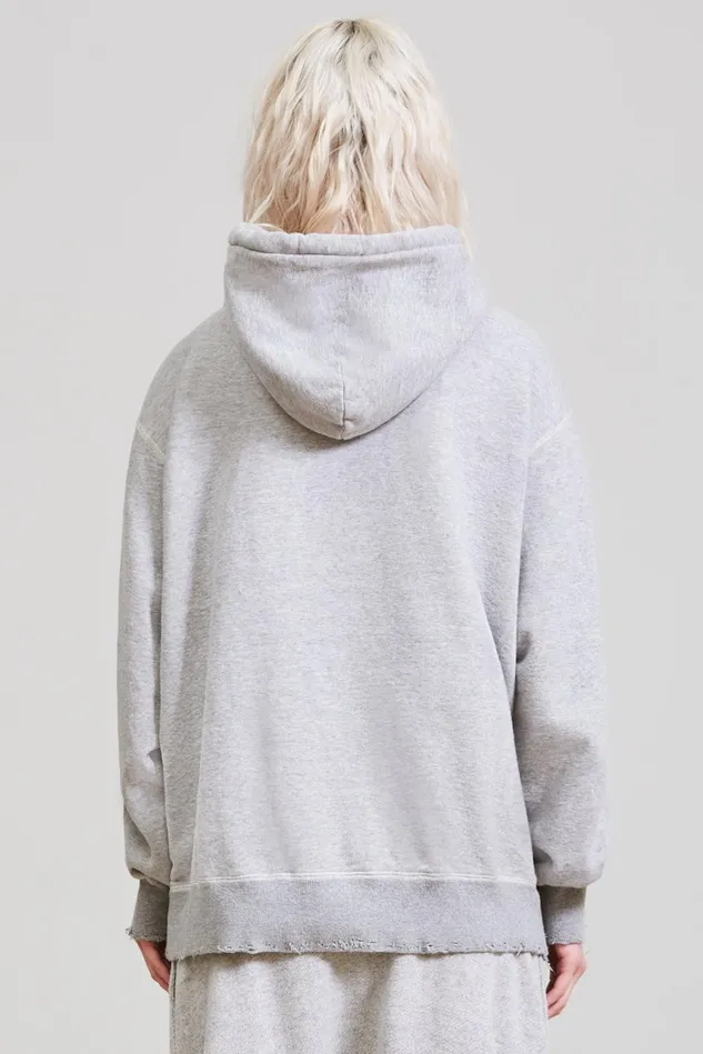 R13 Sweatshirts Women Fyyff Oversized Hoodie 8211 Heather Grey