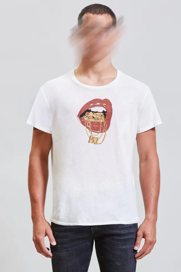 R13 TShirts Men R13 Bling Boy TShirt 8211 Ecru