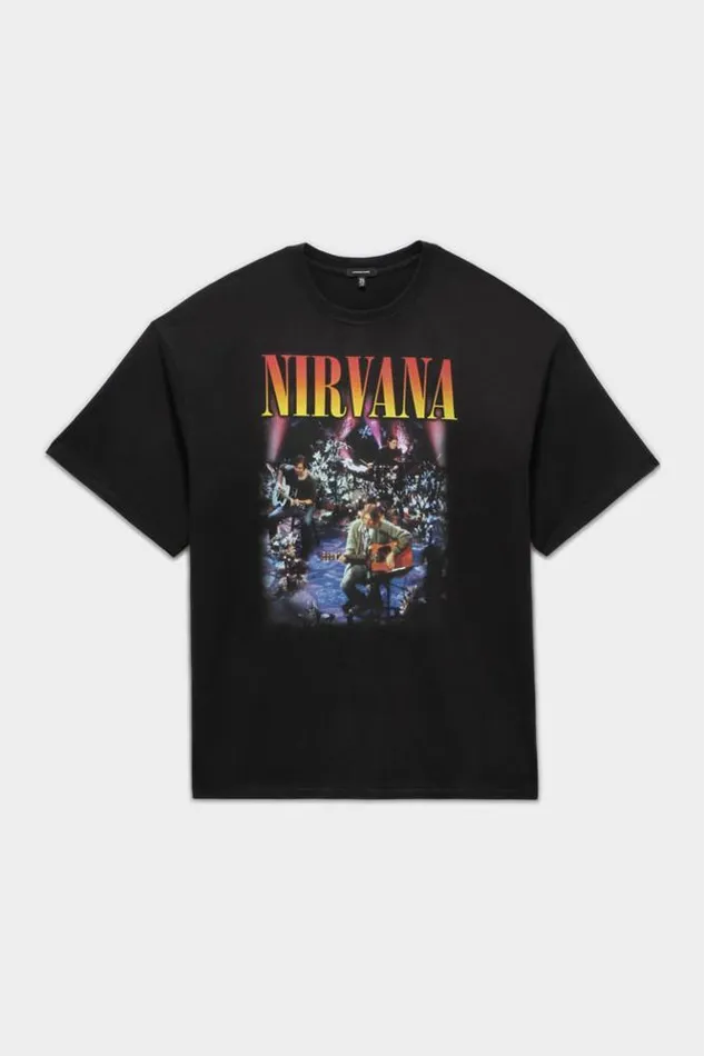 R13 TShirts Women Nirvana Concert Oversized T Shirt 8211 Black