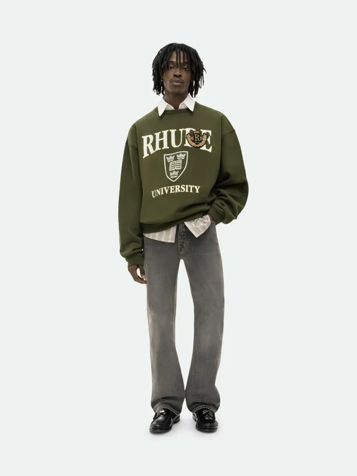 RHUDE OXFORD CREWNECK Men Rhude Sweatshirts