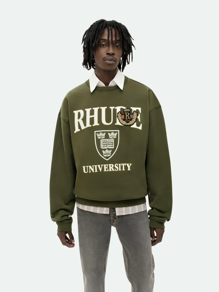 RHUDE OXFORD CREWNECK Men Rhude Sweatshirts