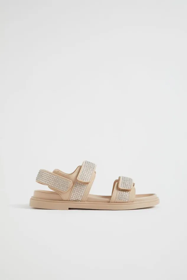 Sandals and Slides Girl Seed Heritage Jewel Moulded Slide Neutral