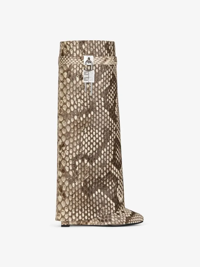 Shark Lock Boots In Python Greynatural Women Givenchy Shark Lock