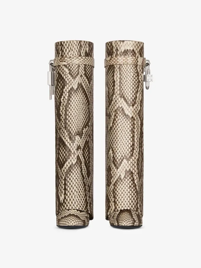 Shark Lock Boots In Python Greynatural Women Givenchy Shark Lock