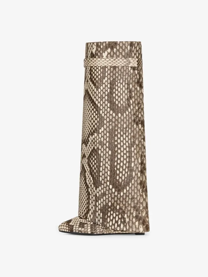 Shark Lock Boots In Python Greynatural Women Givenchy Shark Lock