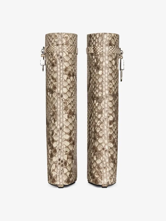 Shark Lock Boots In Python Greynatural Women Givenchy Shark Lock