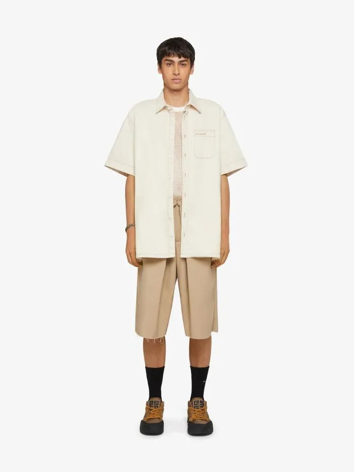 Shirt In Denim Rtd Greige Men Givenchy Shirts
