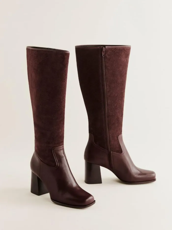 Shoes The Reformation Frederique Knee High Boot Oak Suede