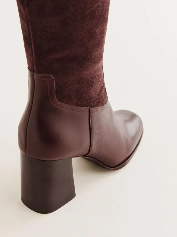 Shoes The Reformation Frederique Knee High Boot Oak Suede