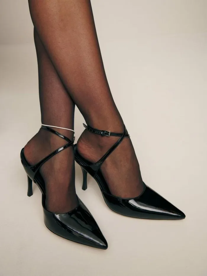 Shoes The Reformation Pippa Pump Black Patent